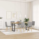  Blagovaonske stolice od tkanine 6 kom svjetlosive | shoptok.hr