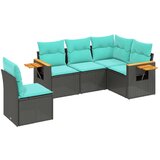  5-dijelni set vrtnih sofa od poliratana s jastucima crni | shoptok.hr