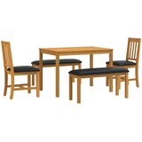  Blagovaonski set 5 kom. Crna Čvrsto Hrastovo Drvo | shoptok.hr