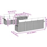 vidaXL 9-dijelni set vrtnog sofe s jastučićima Crni Poli Ratan, 2-sjedalni vrtni sofer s pohranom i jastučićima Crni Poli Ratan | shoptok.hr