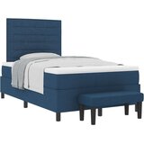  Box Spring postelja z vzmetnico in klopjo modra 120x190 cm tkanina, (22081165) Slike