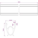  Brtva za garažna vrata Crna 41 x 33 mm 4,5 m PVC | shoptok.hr
