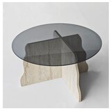 Hanah home Klub stolić, 75x40cm, Prozirno-antracit | Eponuda.ba