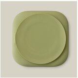 Interbaby silikonski tanjur s vakuumskom podlogom Olive Green | shoptok.hr
