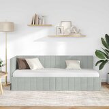  Kutni okvir kreveta Svijetlo siva 80 cm x 200 cm Baršun | shoptok.hr
