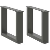 Noge za klub stolić U-oblik 2 kom antracit 40 x (30-31) cm čelik | shoptok.hr