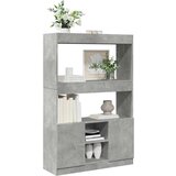 vidaXL Visoka omara betonsko siva 92x33x140 cm inženirski les | Shoptok.si