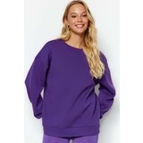 Trendyol Sweatshirt - Purple - Oversize Cene