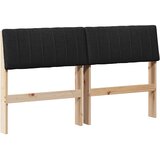  Tapecirani uzglavlje Crna 140 cm Čvrsto borovo drvo | shoptok.hr