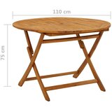 vidaXL sklopivi vrtni stol 110 cm od masivnog bagremovog drva | shoptok.hr