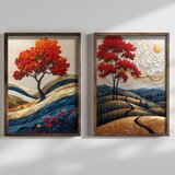 Wallity dekorativna slika HUM102, 50x70x3,5cm, 2 dela | ePonuda.com