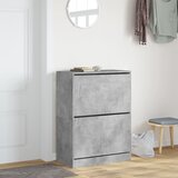 Ormarić za cipele s 2 ladice siva boja betona 80x42x108 cm | shoptok.hr