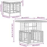  Vrtni set za objed s jastukom 3 pcs Prirodna i Bijela | shoptok.hr