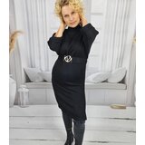 Pri Knitted midi dress with belt and bat sleeves ALENA | shoptok.hr