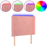  Posteljno vzglavje roza 93x16x118/128 cm žamet | Shoptok.si
