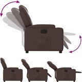  Električni naslonjač od umjetne kože smeđi | shoptok.hr