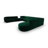 Milo Casa Zelena žametna kotna sedežna garnitura (levi kot/v obliki črke "U") Paolo – | Shoptok.si