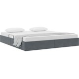 vidaXL Krevet s od storage s pohranom Tamnosiva 193 x 203 cm Baršun - Tamnosiva 193 x 203 cm Cijene