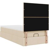 vidaXL otomanski okvir kreveta s madraca krem 100x200cm od tkanine | shoptok.hr