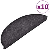  Prostirke za stepenice 10 kom 56x17x3 cm antracit poluokrugle | shoptok.hr