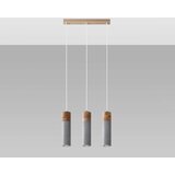  Sollux SL.0967 - Luster na sajli ZANE 3xGU10/40W/230V beton/drvo | Eponuda.com