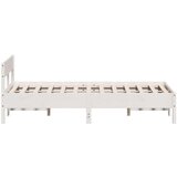  Okvir za krevet s uzglavljem bijeli 150 x 200 cm borovina | shoptok.hr