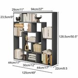 Hanah home Polica za knjige Granada Anthracite | Eponuda.com