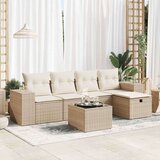 vidaXL 6-dijelni set vrtnih sofa s jastucima bež od poliratana | shoptok.hr