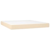  Krevet s oprugama i madracem krem 160x200 cm od tkanine | shoptok.hr
