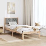  Krevetna konstrukcija s uzglavljem Svijetlo siva 75 x 190 cm | shoptok.hr
