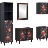  Set ormarića za kupaonicu s ladicama 5 pcs Čvrsto drvo manga | shoptok.hr