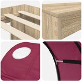 Krevet s tunelom 3 kom. Artisian hrast i crvena | shoptok.hr