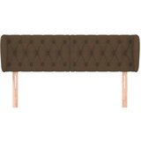  Vzglavje z ušesi temno rjavo 147x23x78/88 cm blago, (20738124) | Shoptok.si