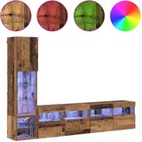 TV zidna jedinica Zidne 4 pcs Staro drvo Konstruirano drvo | shoptok.hr