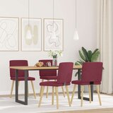  Blagovaonske stolice od tkanine 4 kom crvena boja vina | shoptok.hr