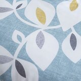 Catherine Lansfield Rumena/modra podaljšana posteljnina za zakonsko posteljo 230x220 cm Inga Leaf – | Shoptok.si