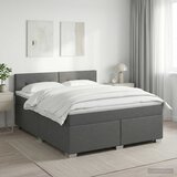  Boxspring krevet s madracem Tamnosiva 160 x 200 cm Tkanina | shoptok.hr