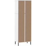  Regal za knjige s 2 ladice bijeli 60x35x180cm masivno drvo OSLO | Eponuda.com