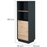 Roba Antracitno siva/u prirodnoj boji dječja biblioteka u dekoru hrasta 55x150 cm Lenn – | shoptok.hr