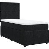 Maison Chic Box spring postelja - Vzmetna postelja z vzmetnico črna 100x200 cm žamet SL16915, (21884345) | Shoptok.si