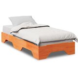  Okvir kreveta bez madraca koji se može složiti vosak smeđi drvo | shoptok.hr