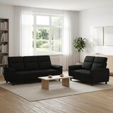  Set sofe 2 pcs Crna Tkanina Slike