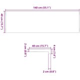  Prozorske klupice 2 kom 140x40x2 cm netretirane masivne hrast | shoptok.hr