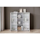 Livetastic Visoka Komoda Caro, Bela, Visoki Sijaj | Shoptok.si