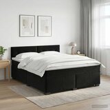  Boxspring krevet s madracem Crna 140 x 190 cm Baršun | shoptok.hr