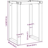 vidaXL Noge za jedilno mizo O-okvir 60x40x73 cm lito železo | Shoptok.si
