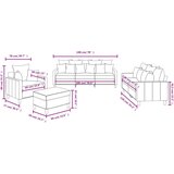  Sedežna garnitura 4-delna z blazinami roza žamet | Shoptok.si