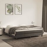 The Living Store Box spring postelja z vzmetnico temno siva 180x200 cm žamet - Box Spring Postelja, (21488631) Cene
