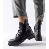 Gemre Black asymmetrical flat ankle boots Solza | shoptok.hr