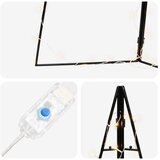  Metalno božićno drvce s LED svjetlima KUOPIO 210 cm - 210 cm Crna s LED svjetlima | shoptok.hr